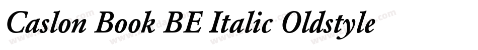 Caslon Book BE Italic Oldstyle Figures字体转换